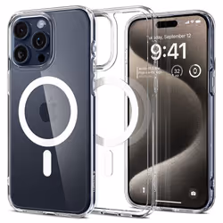 Spigen ACS06576, Housse, Apple, Phone 15 Pro Max, 17 cm (6.7"), Blanc