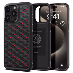 Spigen ACS06604, Housse, Apple, 17 cm (6.7"), Noir, Rouge