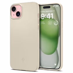 Spigen Thin Fit, Housse, Apple, iPhone 15 Plus, 17 cm (6.7"), Beige