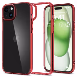 Spigen ACS06654, Housse, Apple, iPhone 15 Plus, 17 cm (6.7"), Rouge