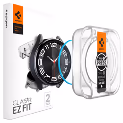Spigen AGL07067, Pare-chocs de montre, Samsung, Galaxy Watch 6 Classic (43mm), Verre trempé, 33 mm, 33 mm