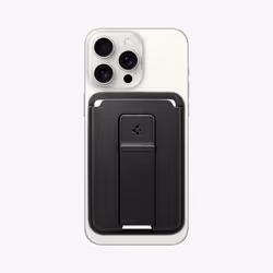 Spigen Smart Fold 2 (MagFit), Support de carte, Noir, Cuir bycast, Apple