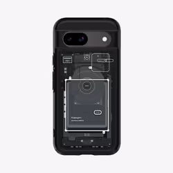 Spigen Ultra Hybrid Zero One, Housse, Google, Pixel 8a, 15,5 cm (6.1"), Noir, Gris