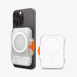Spigen Tin Tap MagFit+, Support de carte, Transparent, Polycarbonate (PC), Universel