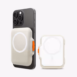 Spigen Tin Tap MagFit+, Support de carte, Beige, Polycarbonate (PC), Universel