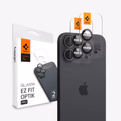 Spigen Optik Pro EZ Fit, Approach, iPhone 16 Plus, Résistant à la poussière, Résistant aux rayures, Transparent, 2 pièce(s)