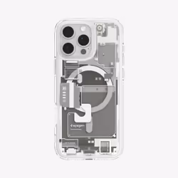 Spigen Ultra Hybrid Zero One (MagFit), Housse, Apple, iPhone 16 Pro, 16 cm (6.3"), Titane, Transparent, Blanc