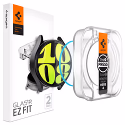 Spigen GLAS.tR EZ Fit, Protecteur d'écran, Smartwatch, Transparent, Samsung, Galaxy Watch 7 (40mm), Verre trempé