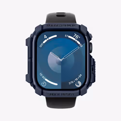 Spigen Rugged Armor, Emplacement, Smartwatch, Marine, Apple, Apple Watch 10 (42mm), Polyuréthane thermoplastique (TPU)