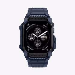 Spigen Rugged Armor Pro, Emplacement, Smartwatch, Marine, Apple, Apple Watch 10 (42mm), Polyuréthane thermoplastique (TPU)