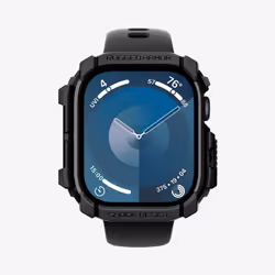 Spigen Rugged Armor, Emplacement, Smartwatch, Noir, Apple, Apple Watch 10 (42mm), Polyuréthane thermoplastique (TPU)