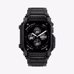 Spigen Rugged Armor Pro, Emplacement, Smartwatch, Noir, Apple, Apple Watch 10 (46mm), Polyuréthane thermoplastique (TPU)