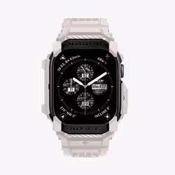 Spigen Rugged Armor Pro, Emplacement, Smartwatch, Beige, Apple, Apple Watch 10 (46mm), Polyuréthane thermoplastique (TPU)