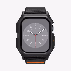 Spigen Lite Fit Pro, Emplacement, Smartwatch, Noir, Apple, Apple Watch (46mm), Polyester, Polyuréthane thermoplastique (TPU)