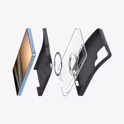 Spigen Silicone Fit (MagFit) 6.9" Housse Noir