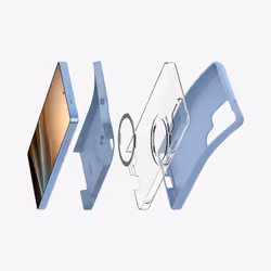 Spigen Silicone Fit (MagFit) 6.9" Housse Bleu
