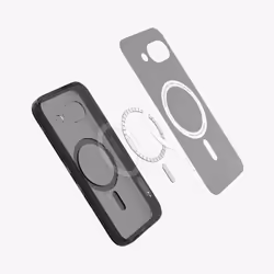 Spigen Ultra Hybrid Metal Ring (MagFit) coque de protection pour téléphones portables 16 cm (6.3") Housse Noir