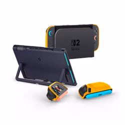 Spigen Nano Pop Housse Nintendo Polycarbonate (PC), Polyuréthane thermoplastique (TPU) Marine, Jaune