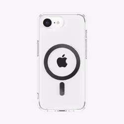 Spigen Ultra Hybrid (MagFit), Housse, Apple, iPhone 16e, 15,5 cm (6.1"), Charbon, Transparent
