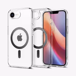 Spigen Ultra Hybrid (MagFit) coque de protection pour téléphones portables 15,5 cm (6.1") Housse Charbon, Transparent