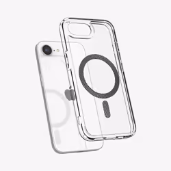 Spigen Ultra Hybrid (MagFit) coque de protection pour téléphones portables 15,5 cm (6.1") Housse Charbon, Transparent