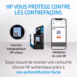HP 301 pack de 3 cartouches d'encre noire (2)/trois couleurs (1) conçues par