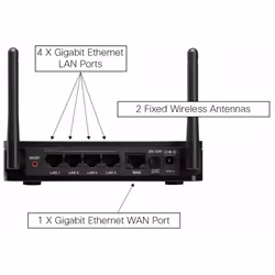 Cisco RV180W routeur sans fil Gigabit Ethernet Noir