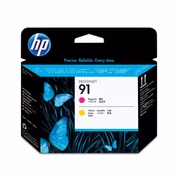 HP 91 DesignJet tête d'impression magenta et jaune, HP DesignJet Z6100 Printer series, Jet d'encre, Magenta, Jaune, C9461A, S ...