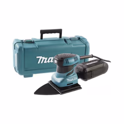 Makita Ponceuse vibrante 200 W, Ponceuse orbitale, Velcro, Noir, Turquoise, 14000 OPM, 1,5 mm, 0,75 mm