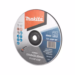 s Meule à ébarber pour métal, ébavurages divers, pour meuleuses d'angle MAKITA A-80955 Le disque est constitué de grains d'ém ...