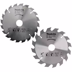 Description générale Le lot de 2 lames carbure bois standard Ø185 mm (Makita D-20052) est idéal pour les découpes de bois, qu ...