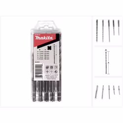Contenu du paquet: - 1x Makita SDS-VPlus Set: Foret ( B-49133 ), 5 Pcs. Description du produit: Ce set de 5 forets pour perfo ...