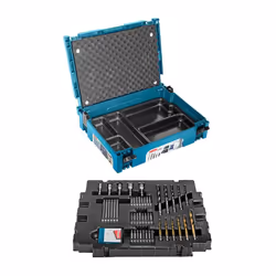 Description générale Le coffret Makita B-53768 comprend un assortiment complet de 56 accessoires, incluant des embouts de vis ...