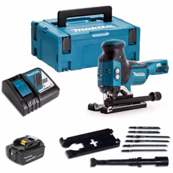 Scie sauteuse Makita à moteur Brushless équivalent au modèle filaire - DJV181RM1J La scie sauteuse Makita DJV181RM1J possède  ...