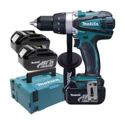 Makita DHP458RF3J perceuse 2,4 kg Noir, Bleu, Argent