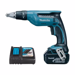 Makita DFS451RFJ, Tournevis électrique, Poignée de pistolet, 1/4", Noir, Bleu, 4000 tr/min, 4 mm