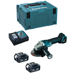 Makita - Mini-Meuleuse DGA504RTJ (2 x 5,0 Ah DC18RC makpac 3)