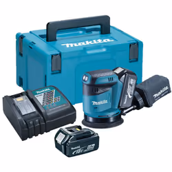 Makita DBO180RTJ, Ponceuse orbitale, 11000 tr/min, 77 dB, 3 dB, Batterie, Lithium-Ion (Li-Ion)