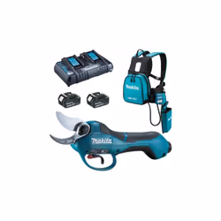 Le sécateur Makita DUP361PT2 36V est alimenté par 2 batteries lithium-ion 18V. Le sécateur Makita DUP361PT2 est équipé d'une  ...