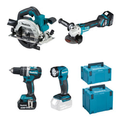 Makita - Pack 4 machines 18 v - DLX4154TJ - en coffret avec batteries et chargeur