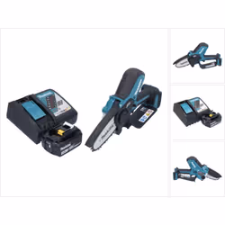 Contenu de la livraison: - 1x Makita DUC 101 Z Trononneuse d'elagage sans fil - 1x chaîne de scie ( 1910V6-4 ) - 1x guide-cha ...