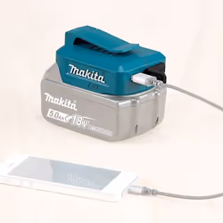 Description générale L'adaptateur USB Makita DECADP05 permet de convertir vos batteries Li-ion de 14,4 V et 18 V en chargeurs ...