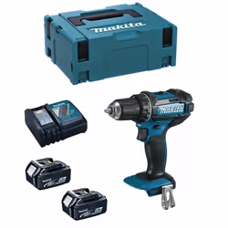 Makita DDF482RTJ, Tournevis électrique, Poignée de pistolet, 1/2", Noir, Bleu, Crochet, 1900 tr/min