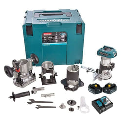Affleureuse MAKITA DRT50RTJX3 18V (2x5Ah) Ø 8mm avec kit d'accessoires