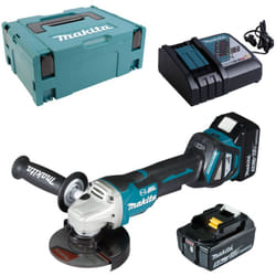 Makita - Meuleuse d'angle sans fil 18V DGA517RTJ avec 2x 5,0 Ah batteries + chargeur en makpac