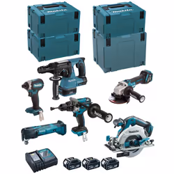 MAKITA Kit DLX6085TJ Perfo-Burineur MAKITA DHR243 - Moteur BL Brushless : l'énergie produite par le moteur est plus efficace, ...