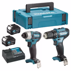 Description générale Ensemble de 2 outils électroportatifs Makita, comprenant une perceuse visseuse (DF333D) et une visseuse  ...