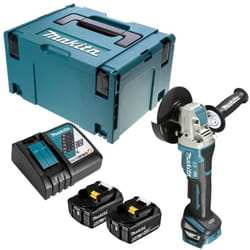 Makita - meuleuse d'angle sans fil 18V DGA519RTJ avec 2x 5,0 Ah et chargeur en Makpac