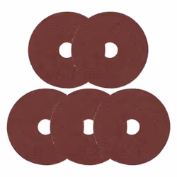 Lot de 5 disques abrasifs MAKITA pour meuleuses Ø 180mm Fixation sur plateau caoutchouc par écrou. Disques fibres en oxyde d' ...