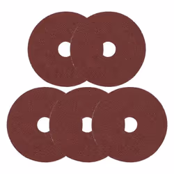 Lot de 5 disques abrasifs MAKITA pour meuleuses Ø 180mm Fixation sur plateau caoutchouc par écrou. Disques fibres en oxyde d' ...